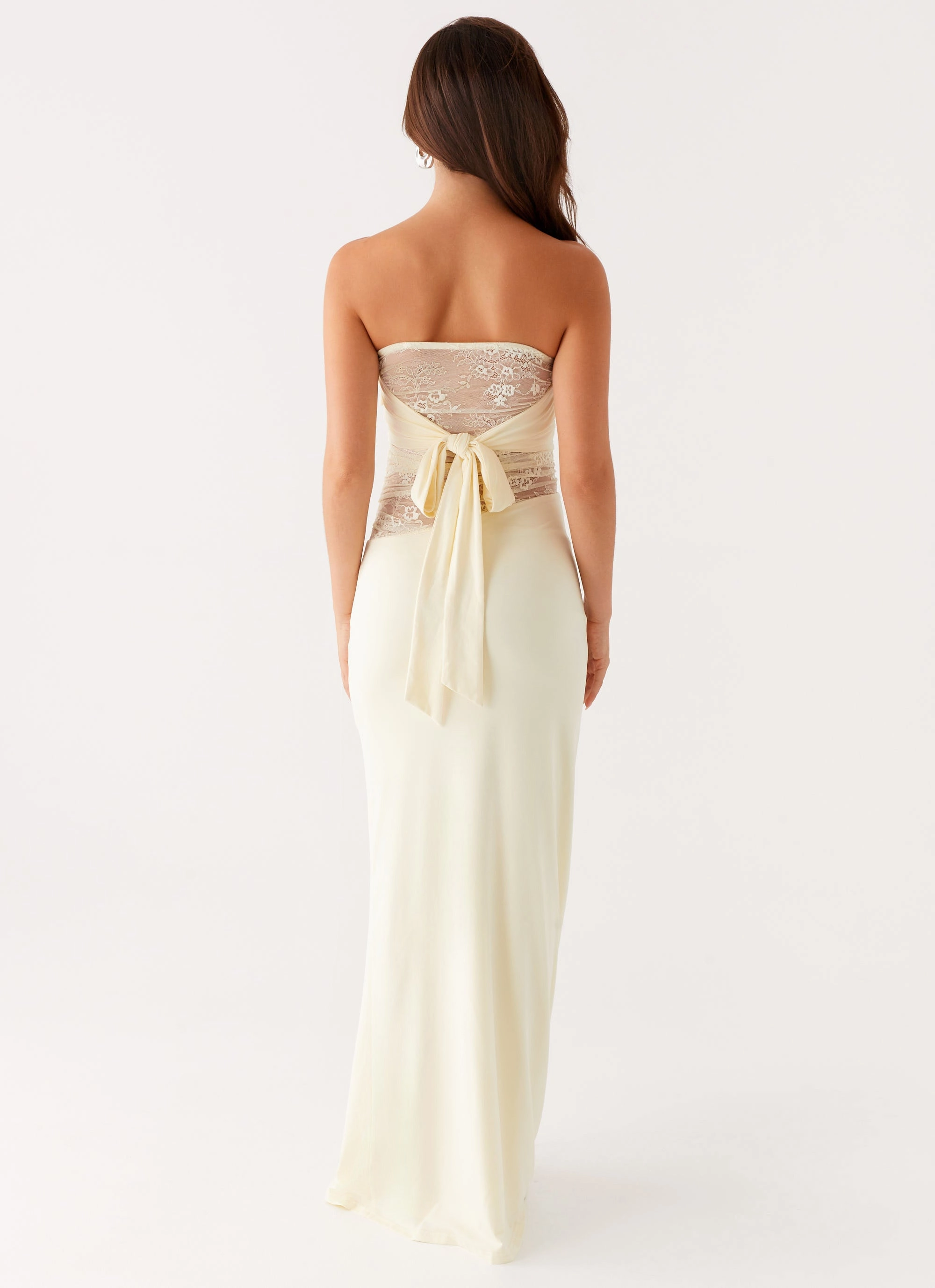 Perfect Design Dreamy Look Sweet Energy Strapless Maxi Dress - Yellow