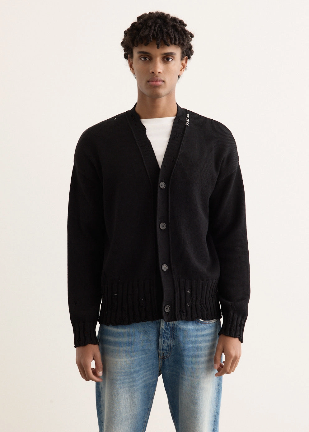 Minimalist Aesthetic Symbol Embroidery Cardigan