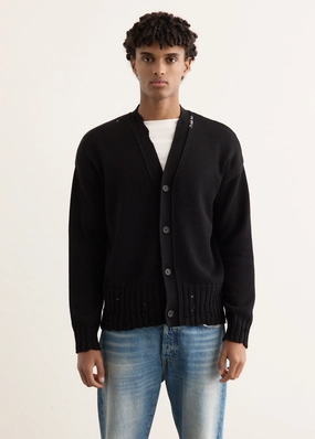 Minimalist Aesthetic Symbol Embroidery Cardigan