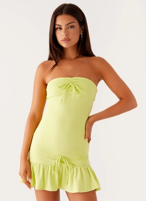 and Effortless fit dress. Tabi Mini Dress - Sunny Lime