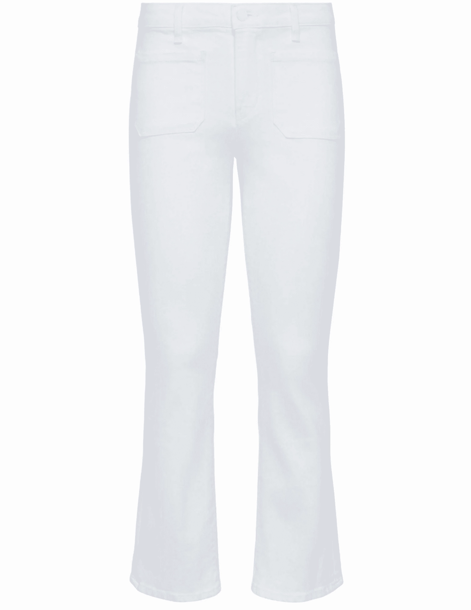 LAGENCE Noya Cropped Slim Flare Jeans in Blanc Comfortable clothing