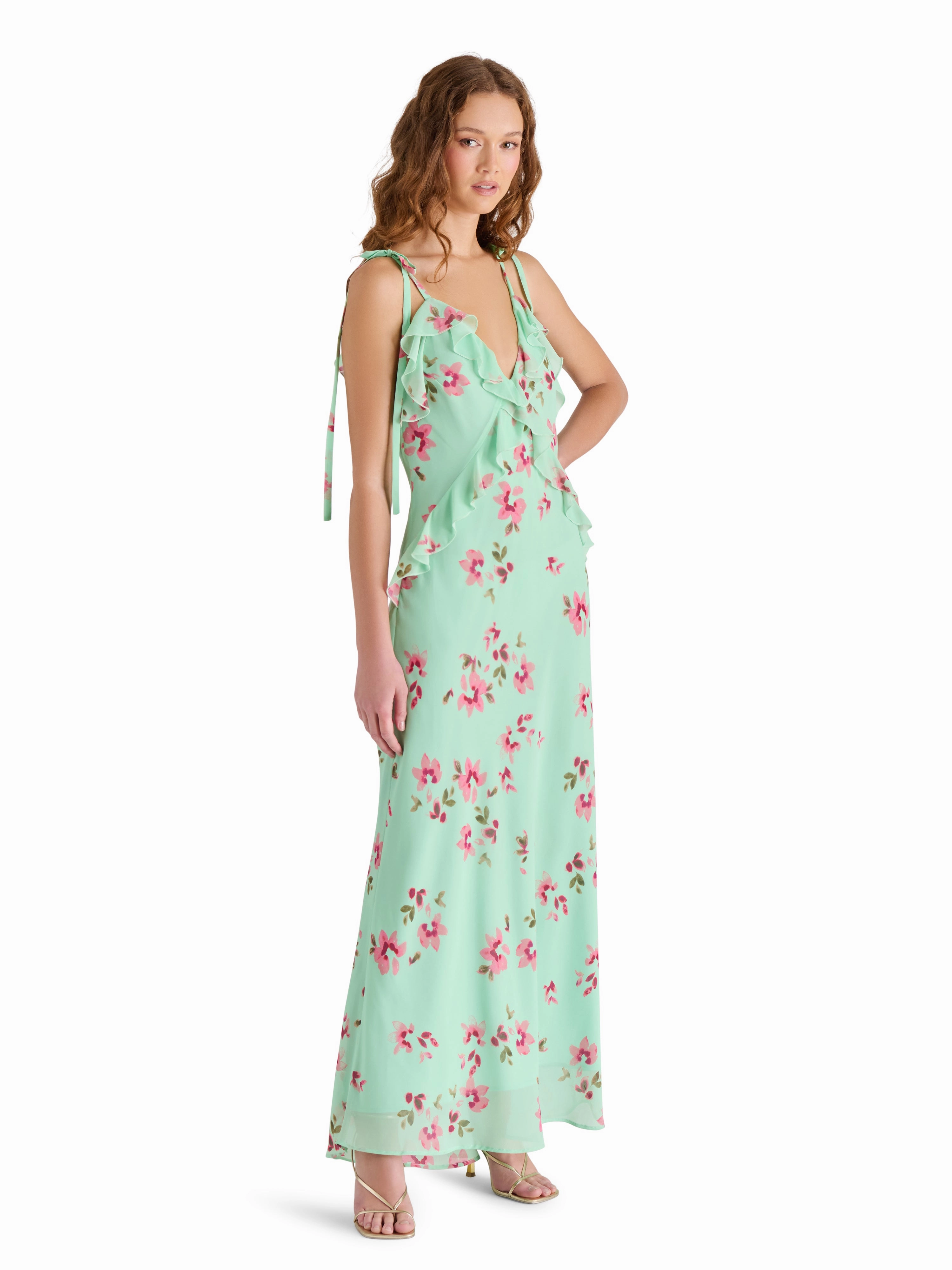 Adalina Dress in Mint Floral Quick Layer