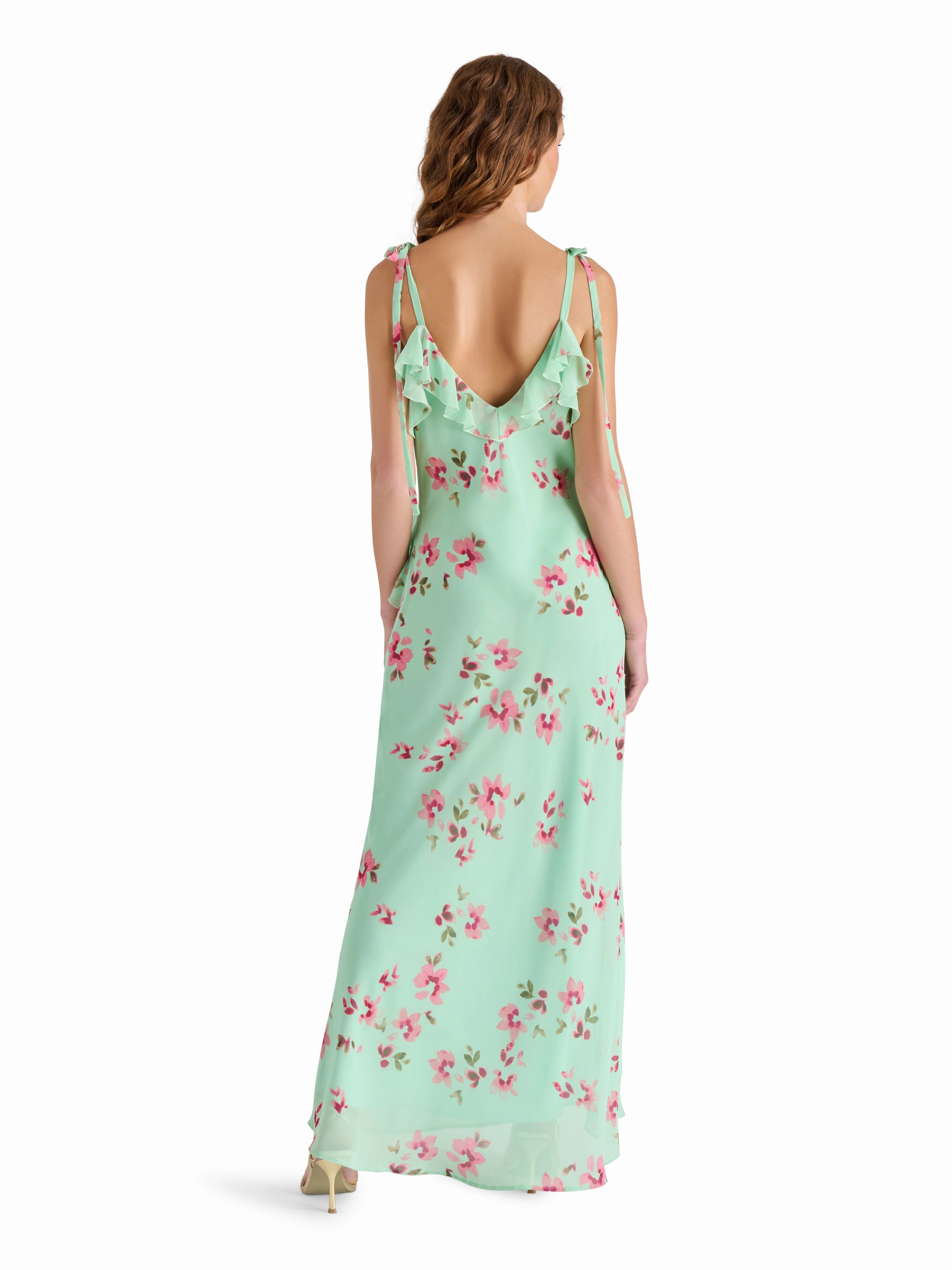 Comfortable Look Adalina Dress in Mint Floral