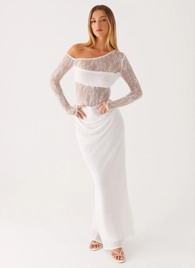 Take Your Time Maxi Dress - White Sporty Look