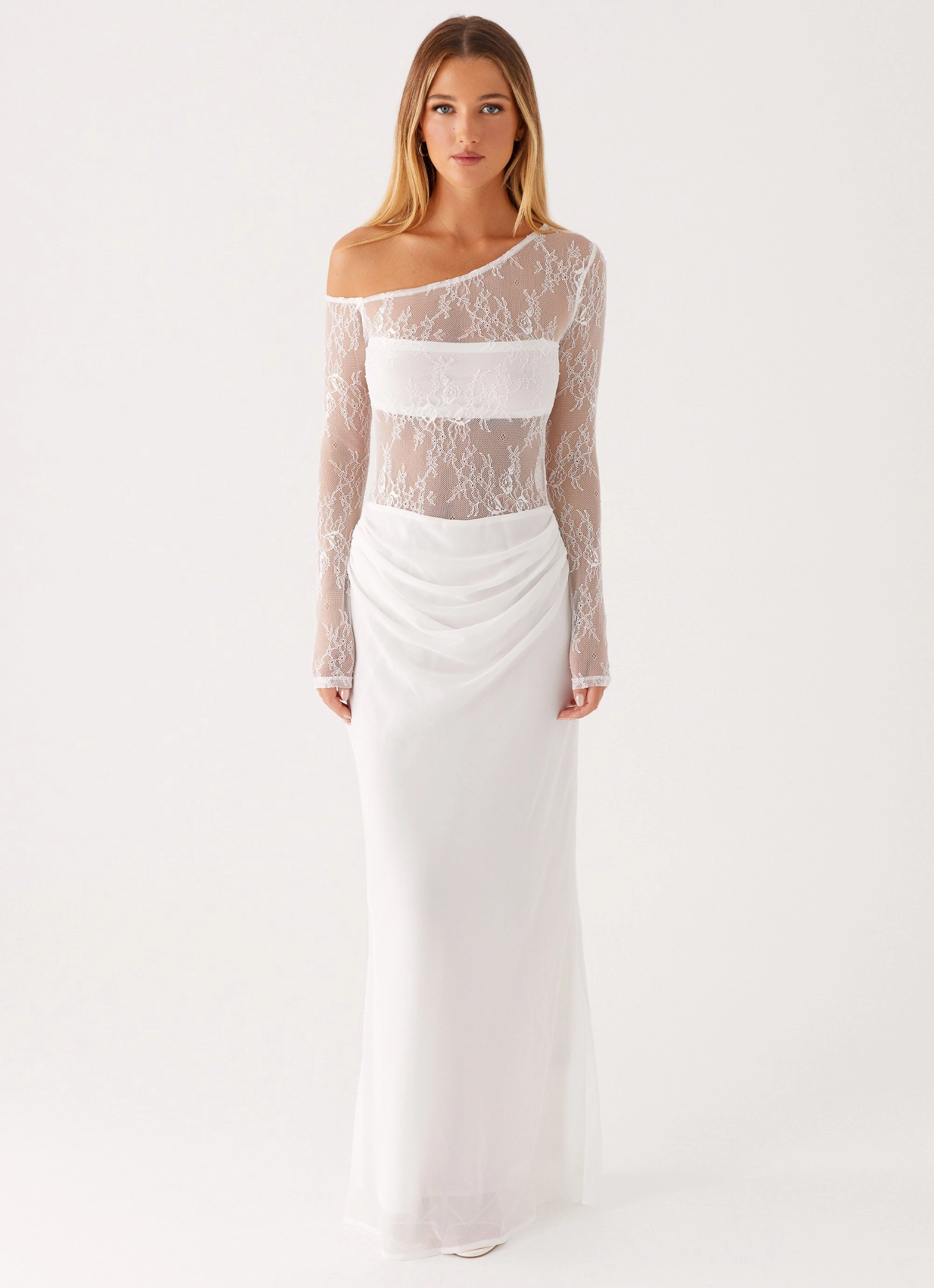 Take Your Time Maxi Dress - White Timeless Beauty Sunset Glow