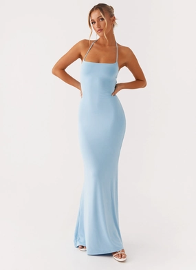 Smart and Sleek Talk About Us Maxi Dress - Blue