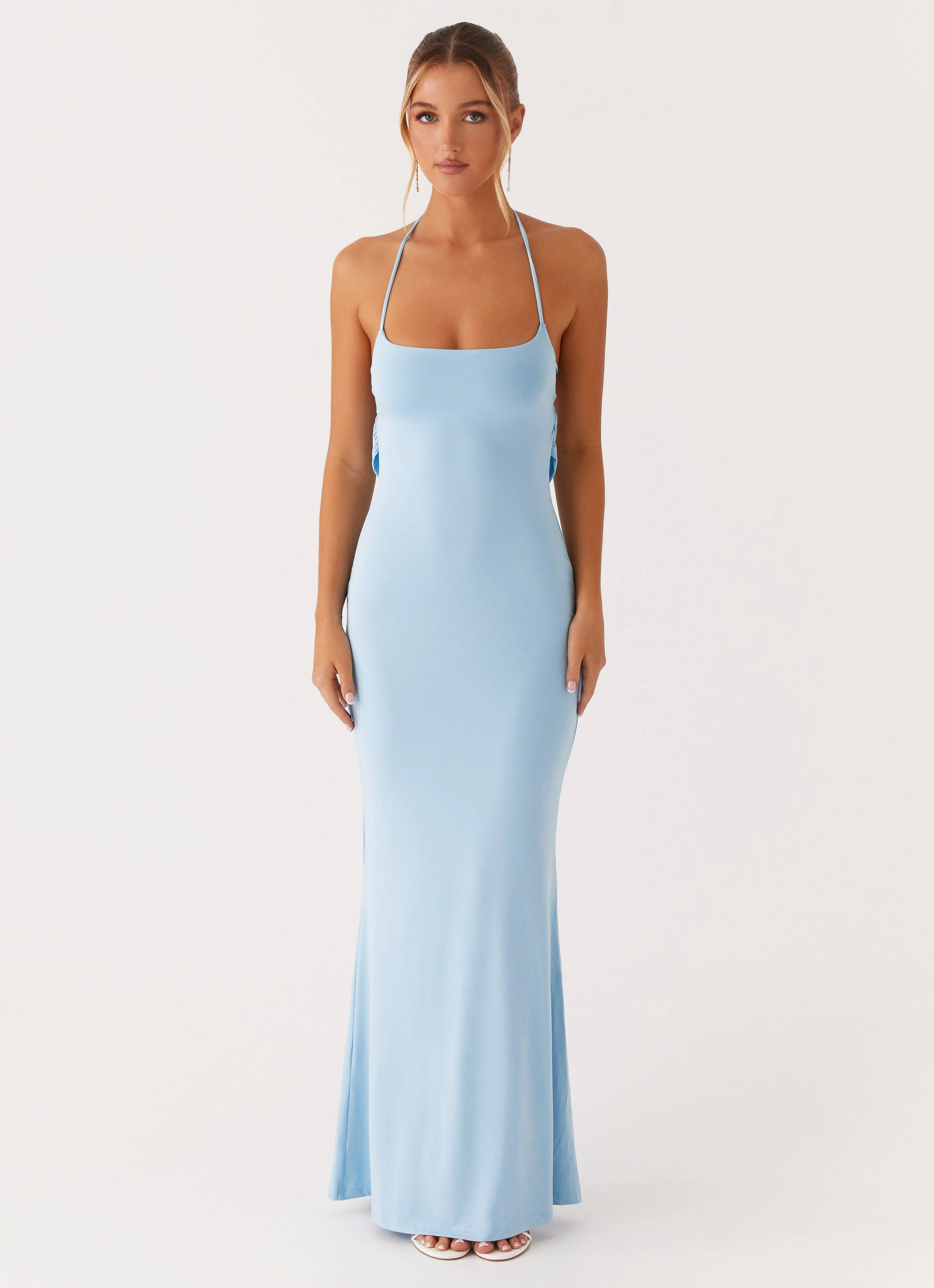 Talk About Us Maxi Dress - Blue Polite Color