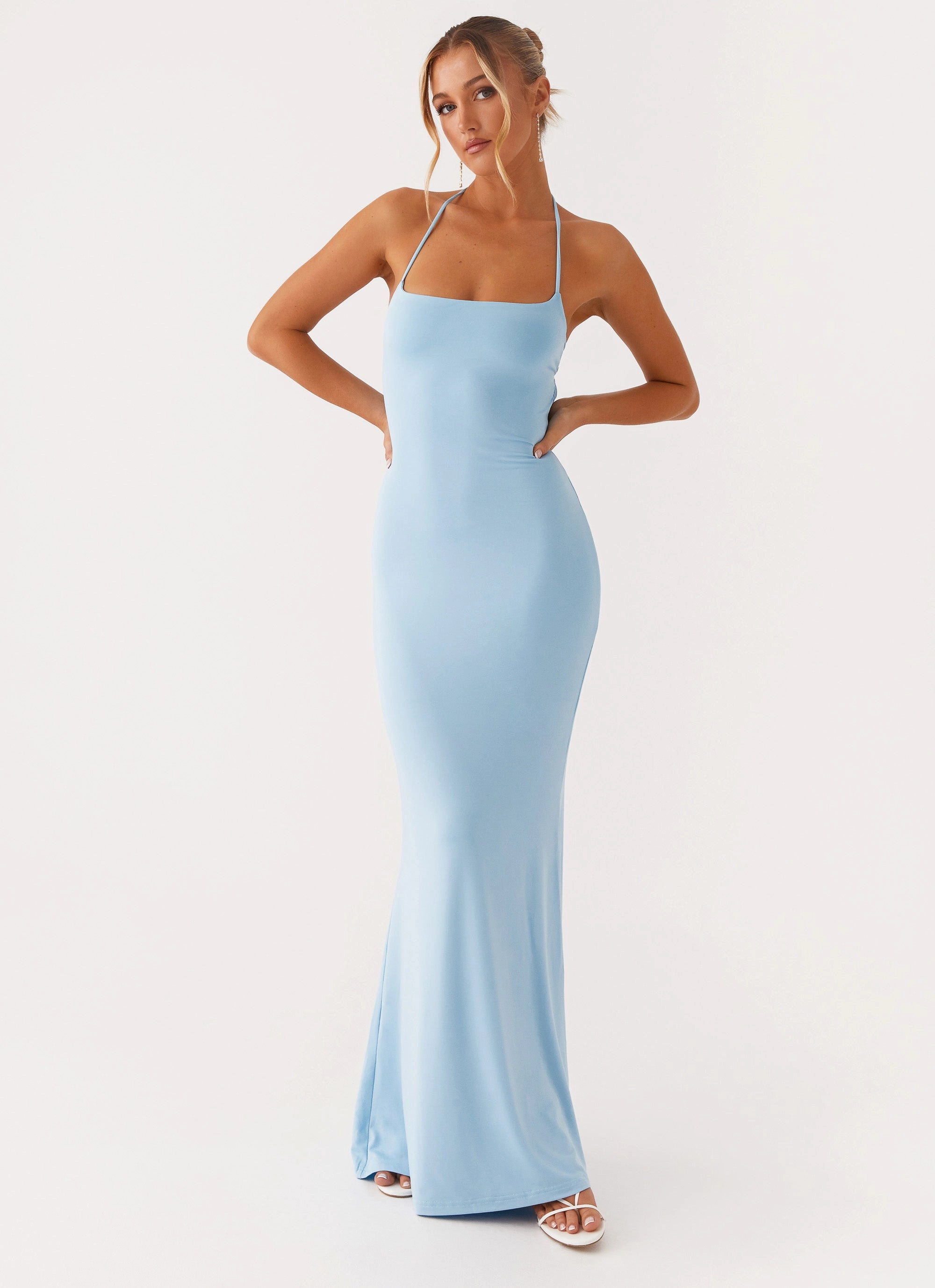 Smart and Sleek Talk About Us Maxi Dress - Blue