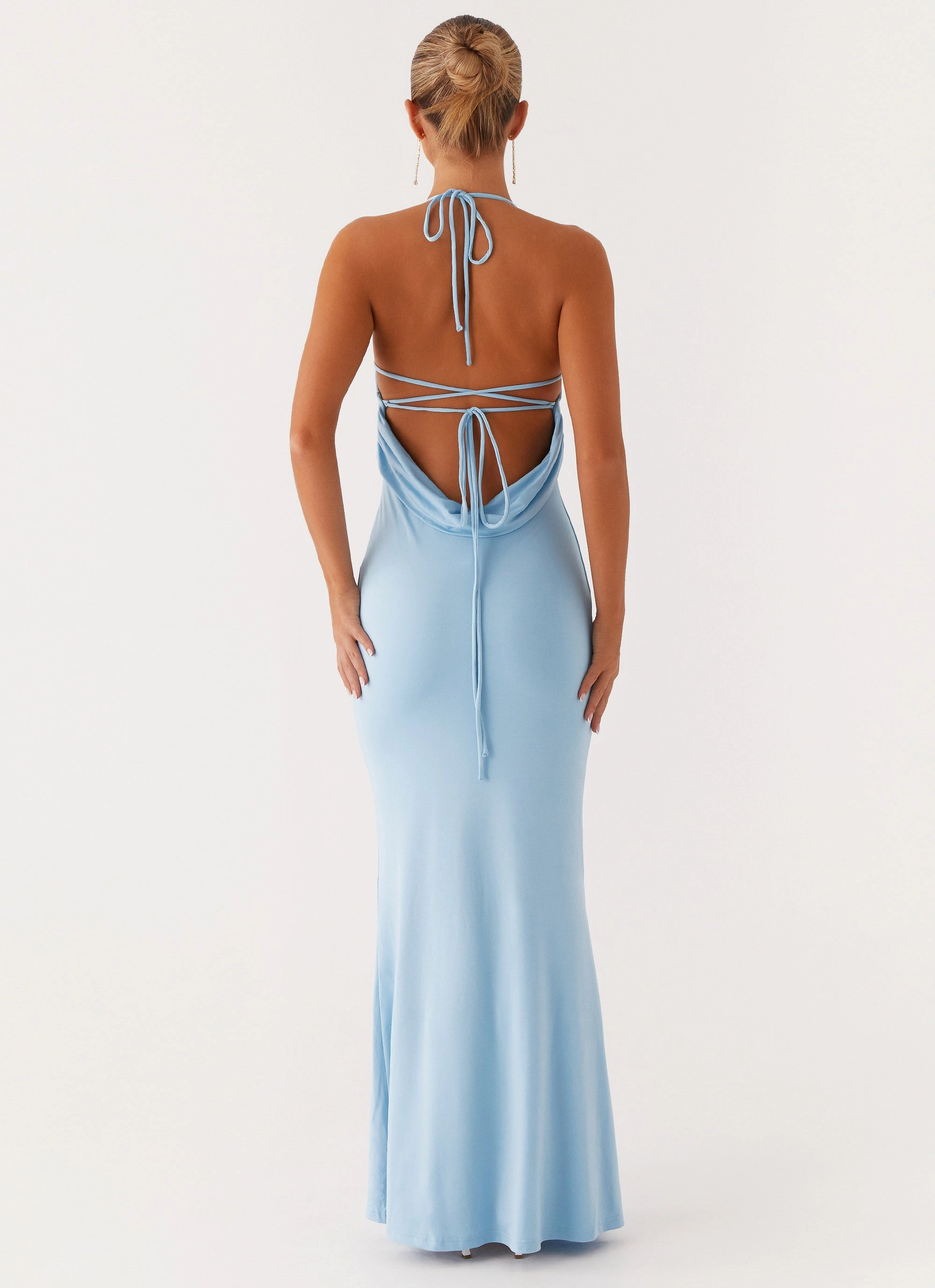 Talk About Us Maxi Dress - Blue Dreamy Silhouette
