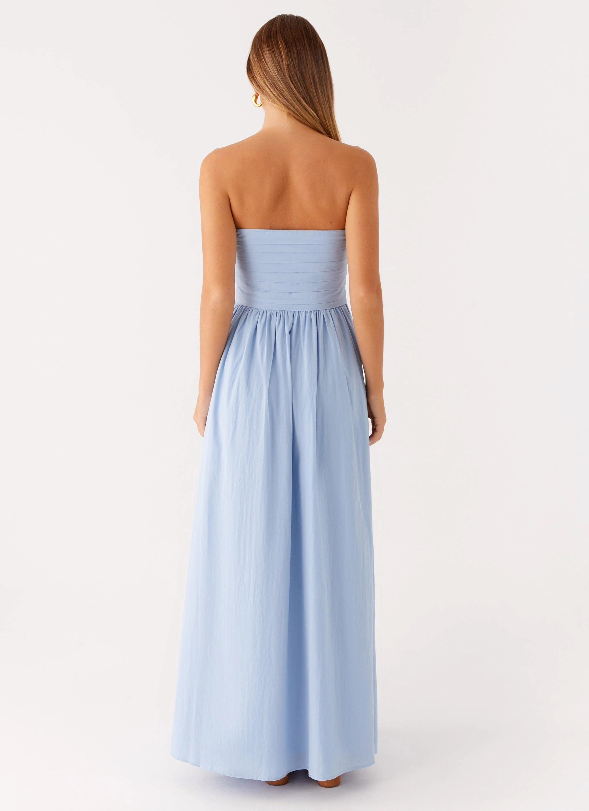 Repair-Friendly Chic Layered Wear Tamia Maxi Dress - Blue