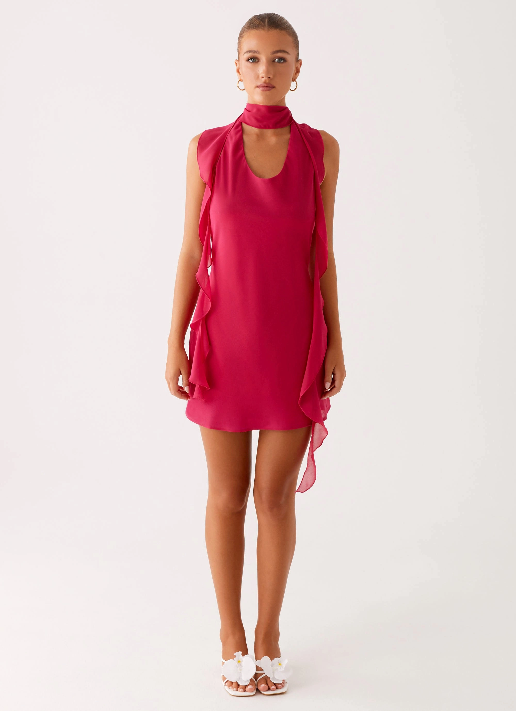 Trend Texture All Occasion Tanner Mini Dress - Fuchsia