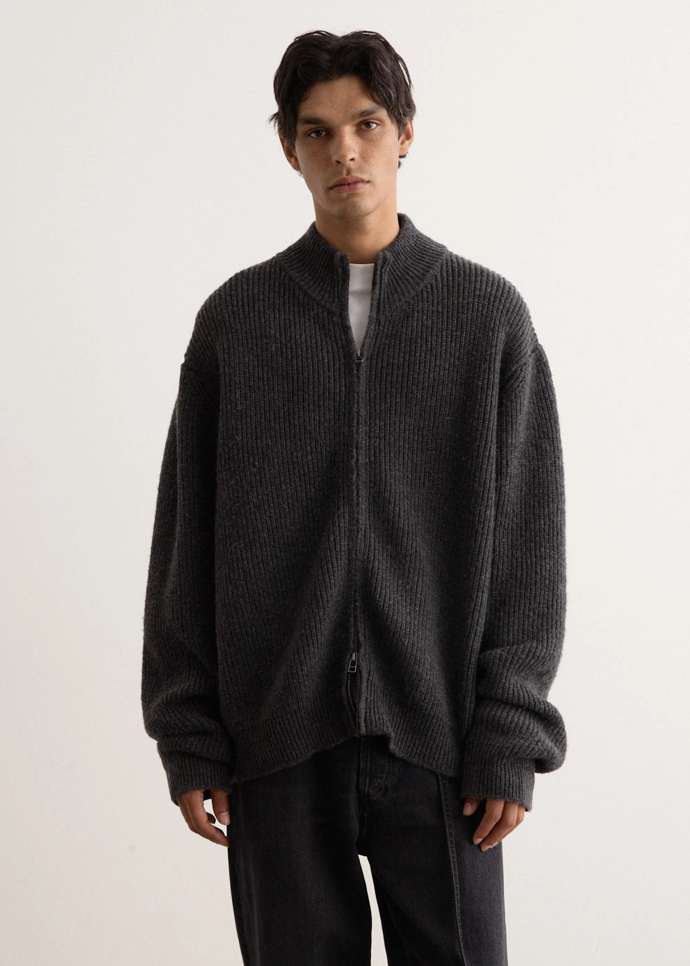 AdjustableDrawcordHem Yesteryear Zip Knit
