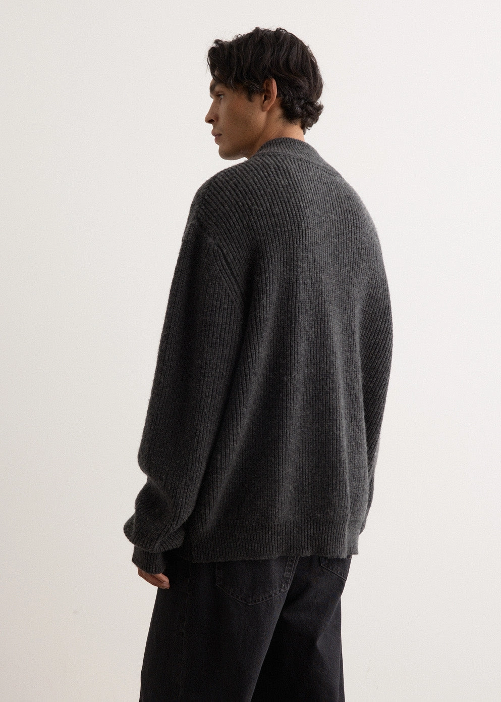 Yesteryear Zip Knit Ribbed Hem Detail Weekend Style