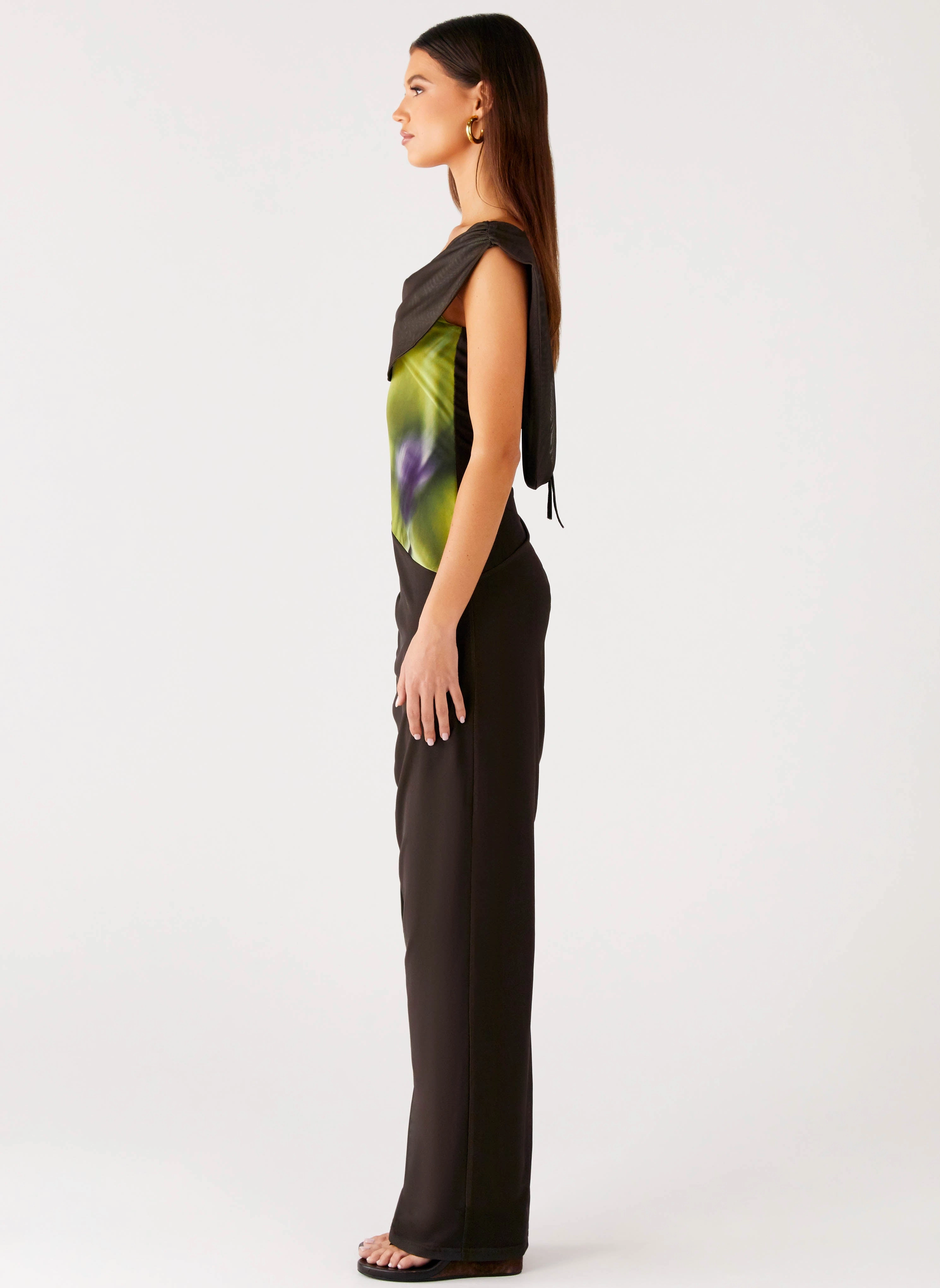 Sophisticated Look Airy Weave Good Fortune Maxi Dress - Lime Flower