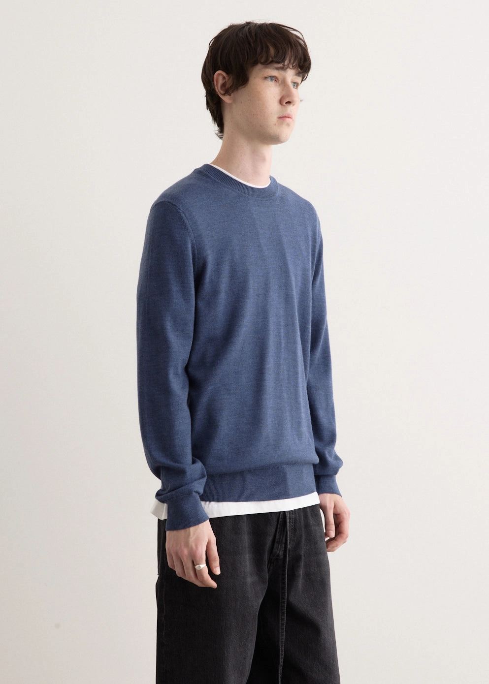 OdorResistant Fiber DoubleLayered Hem Ted Sweater