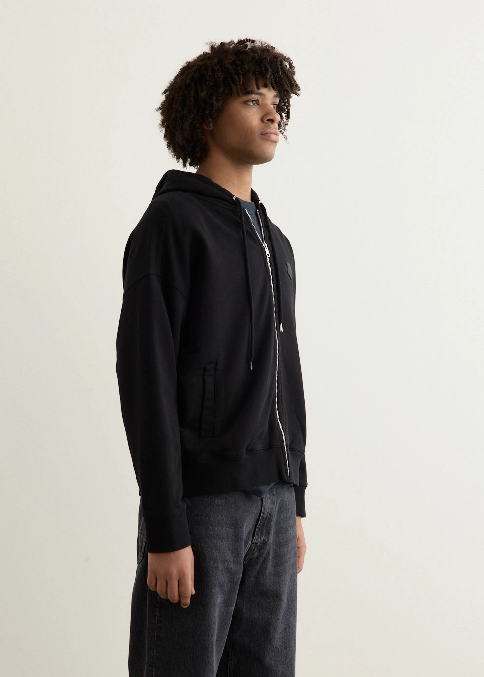 Bold Fox Head Patch Full Zip Oversized Hoodie Balanced Insulation