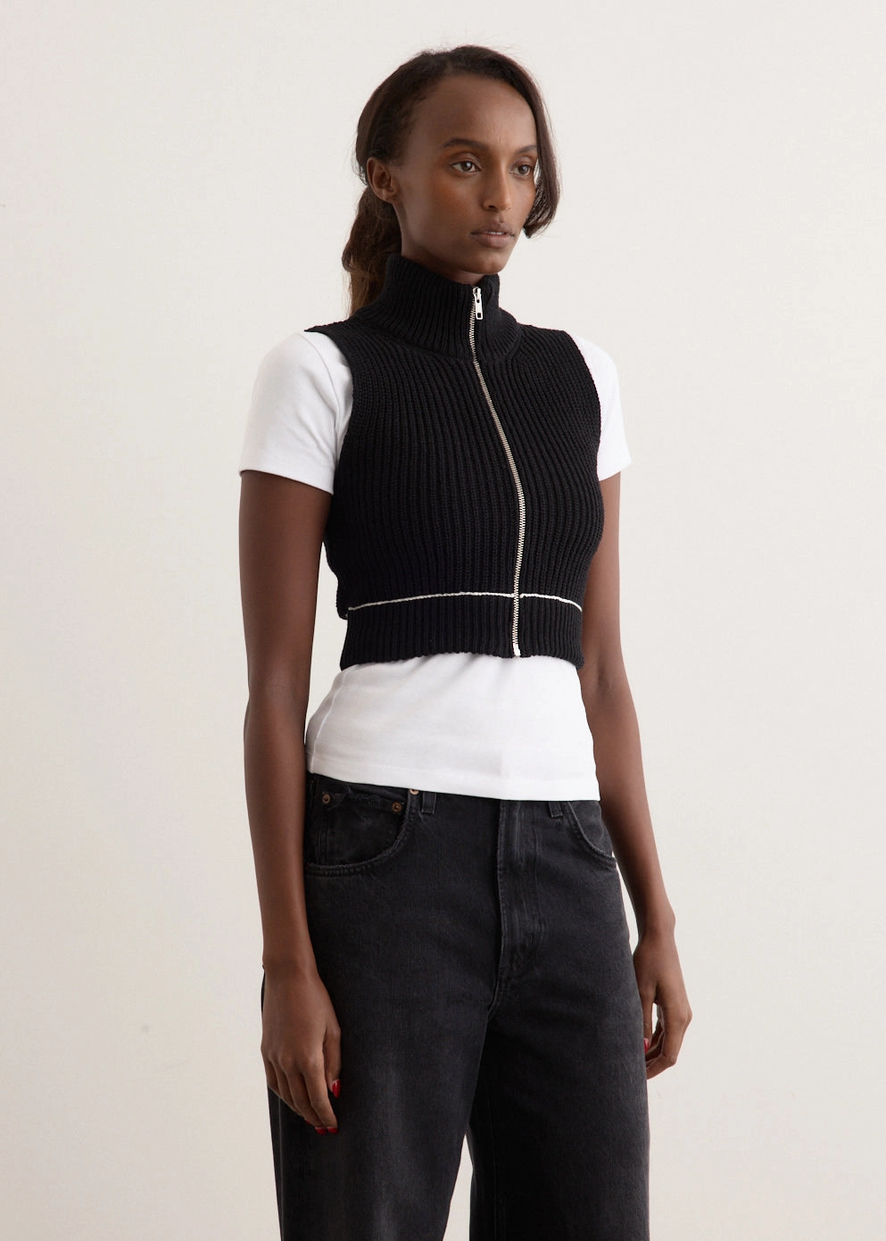 Gentle Fit Lightweight Thermal Weave Cotton Gilet