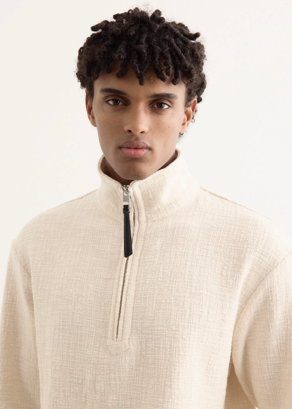 Textured Cotton Pullover All Day Layering