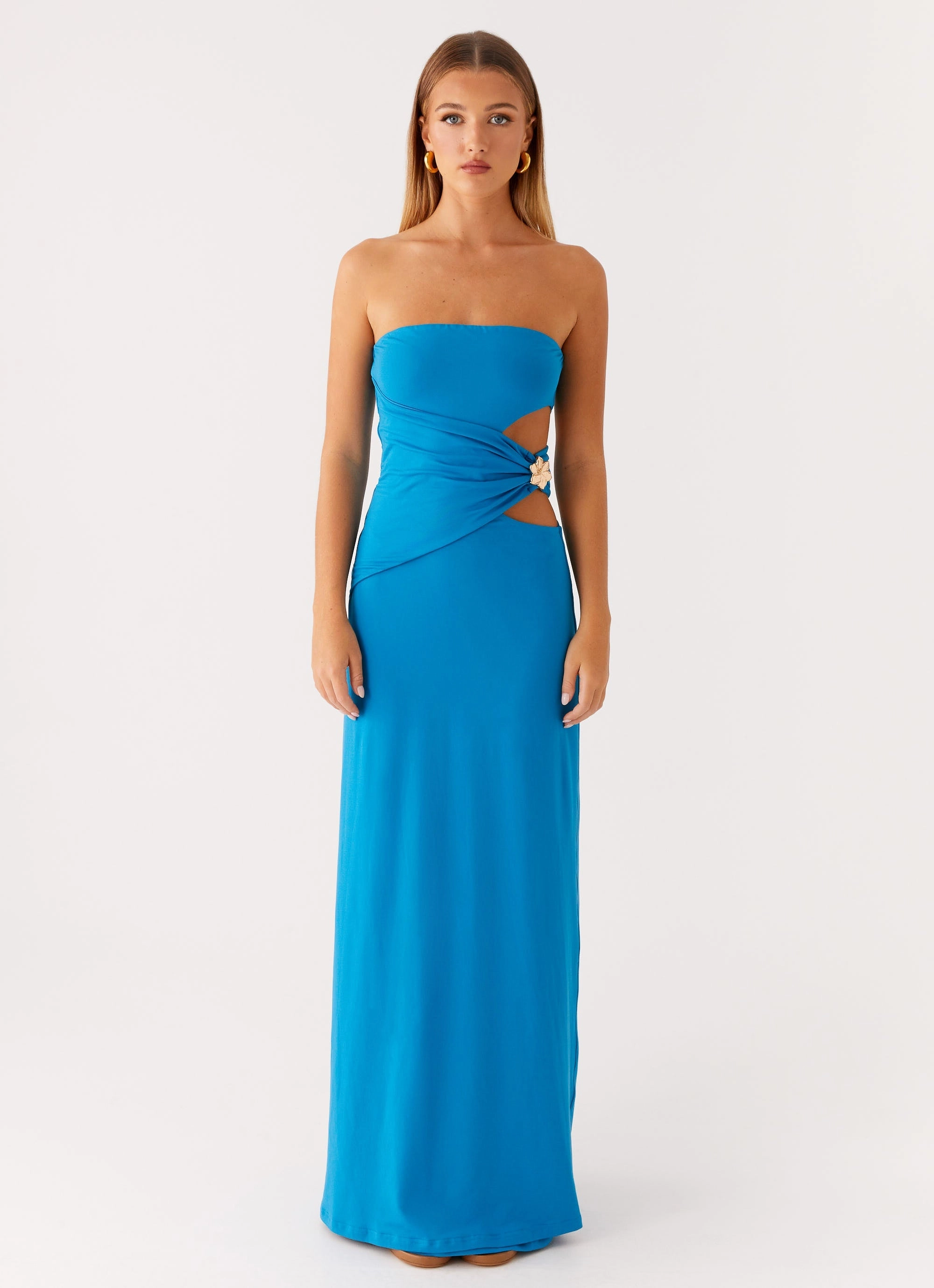 Anetta Maxi Dress - Royal Blue Polite Color