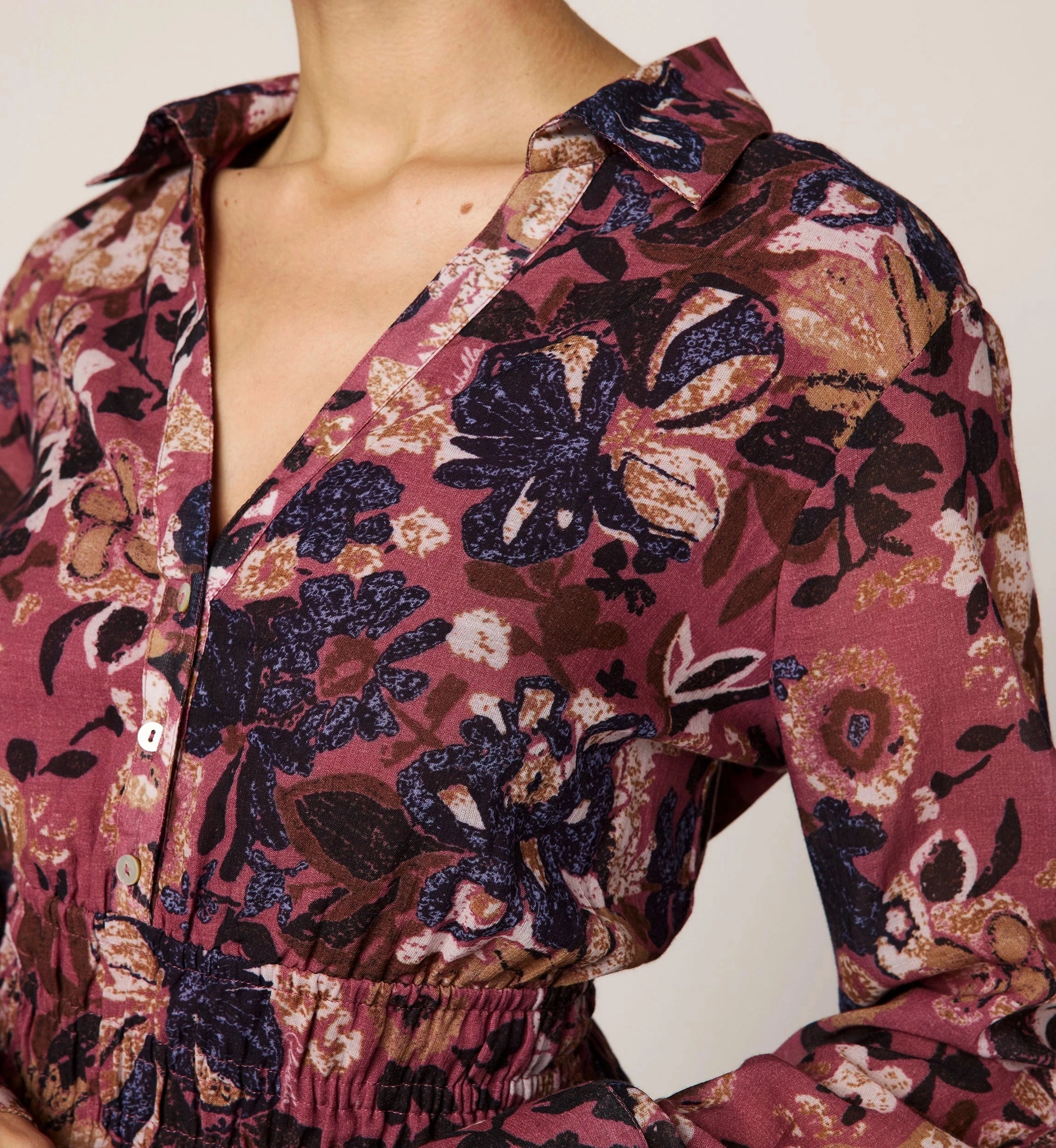 Tharini Midi Dress | Bergamo Layer Safe