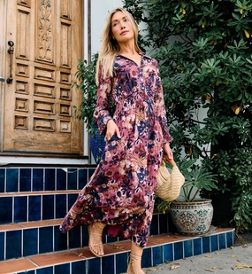 Tharini Midi Dress | Bergamo Snag-Resistant Spring Mood