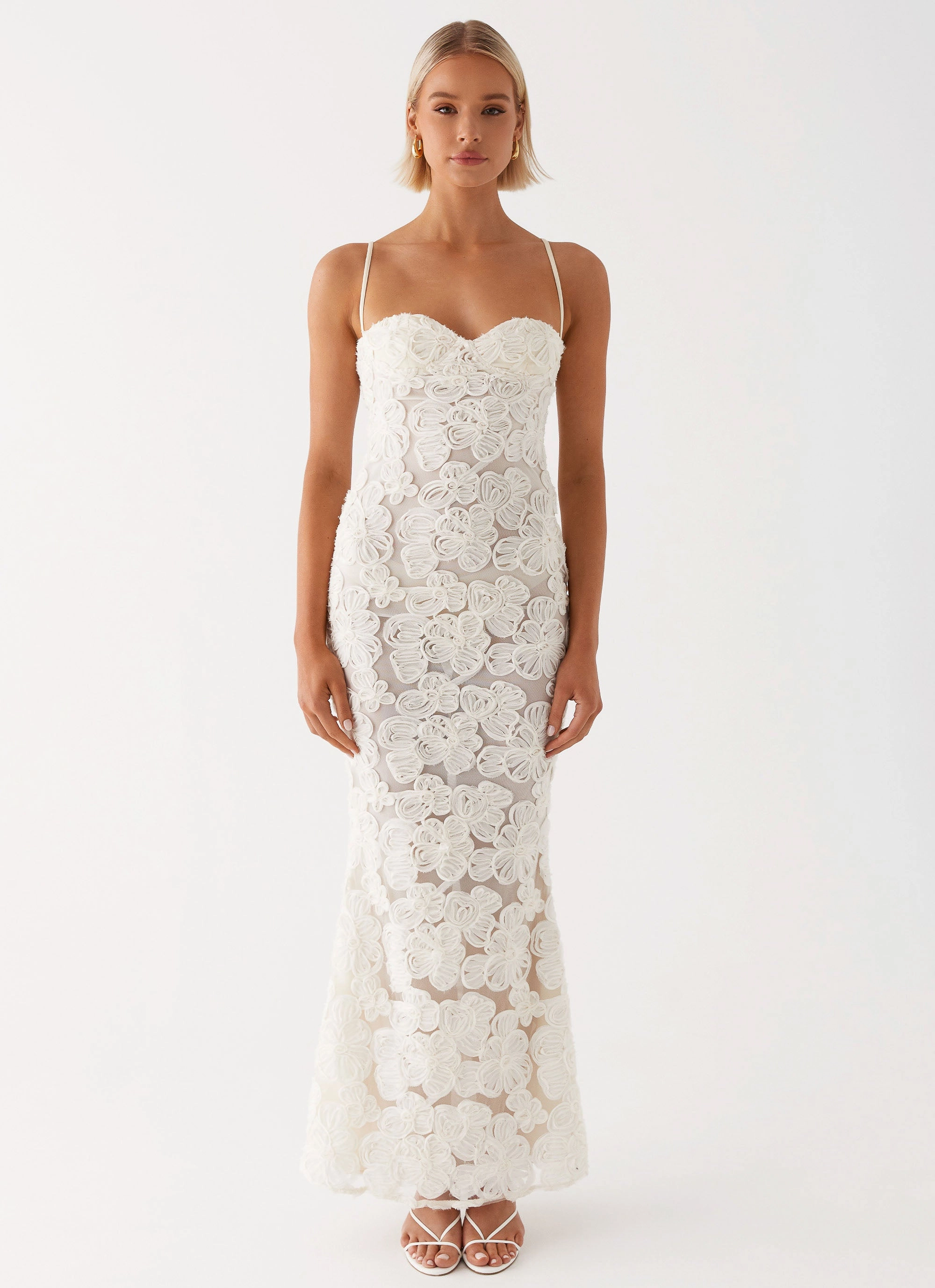 Work Comfort Cute Glow That Girl Maxi Dress - Ivory