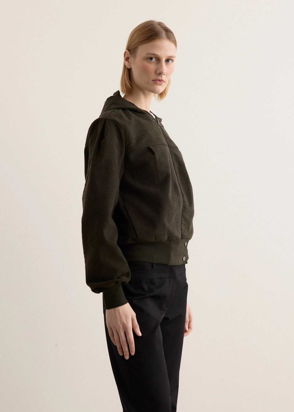 Multipurpose Layering High Collar Windguard The Edie Bomber Jacket