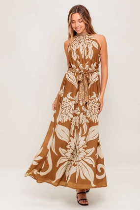 Thea Printed Floral Maxi Dress Bold colors