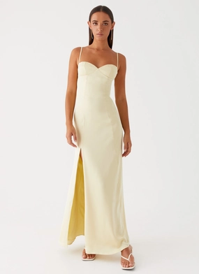 Travel Staple Mood Comfort Miss Bloom Maxi Dress - Lemon