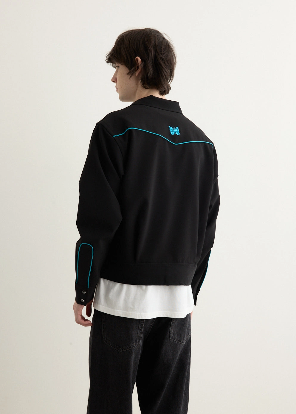 Recycled Polyester Blend Piping Cowboy Jacket