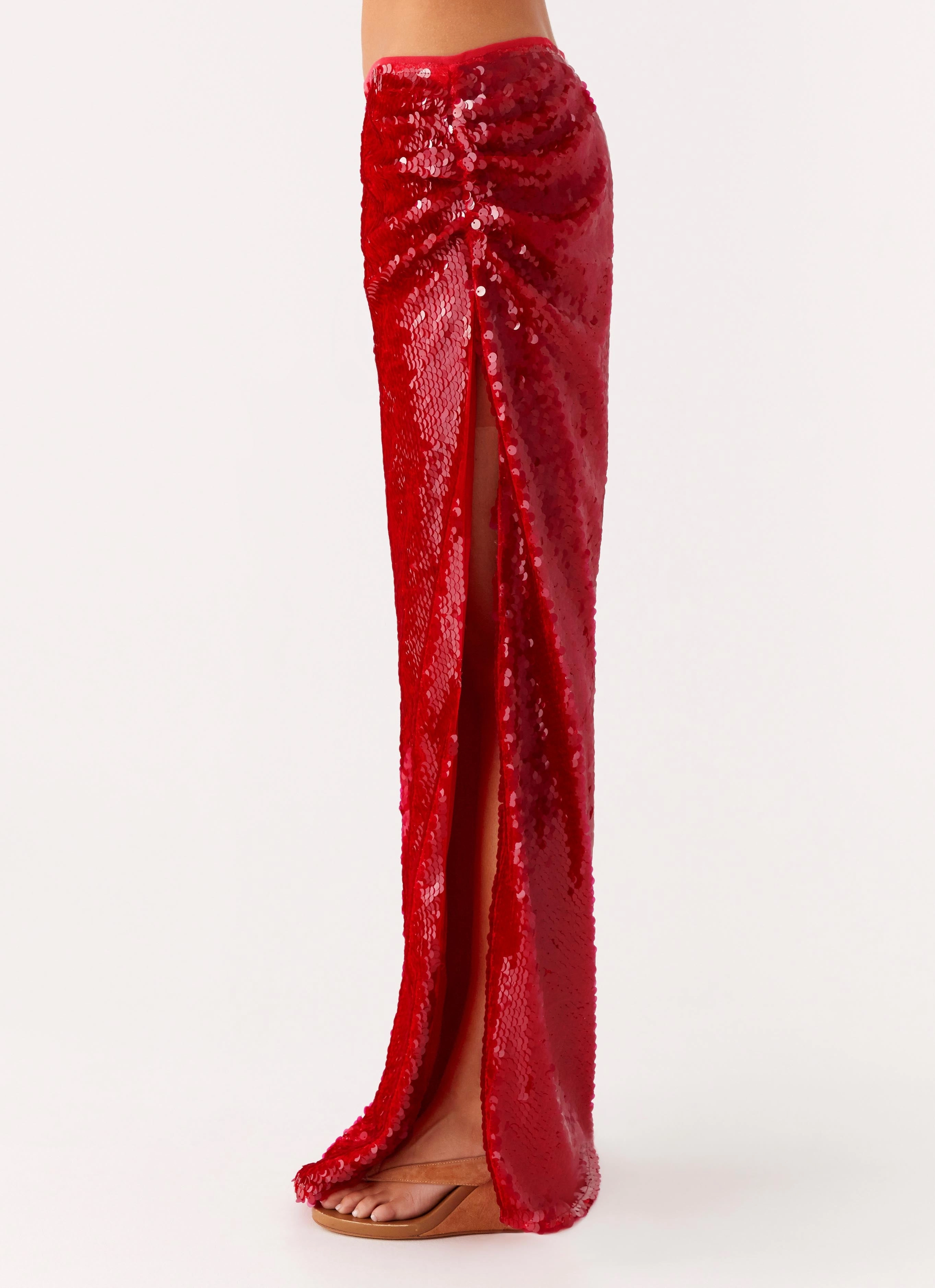 Water Repellent Finish Amosa Maxi Skirt - Fuchsia