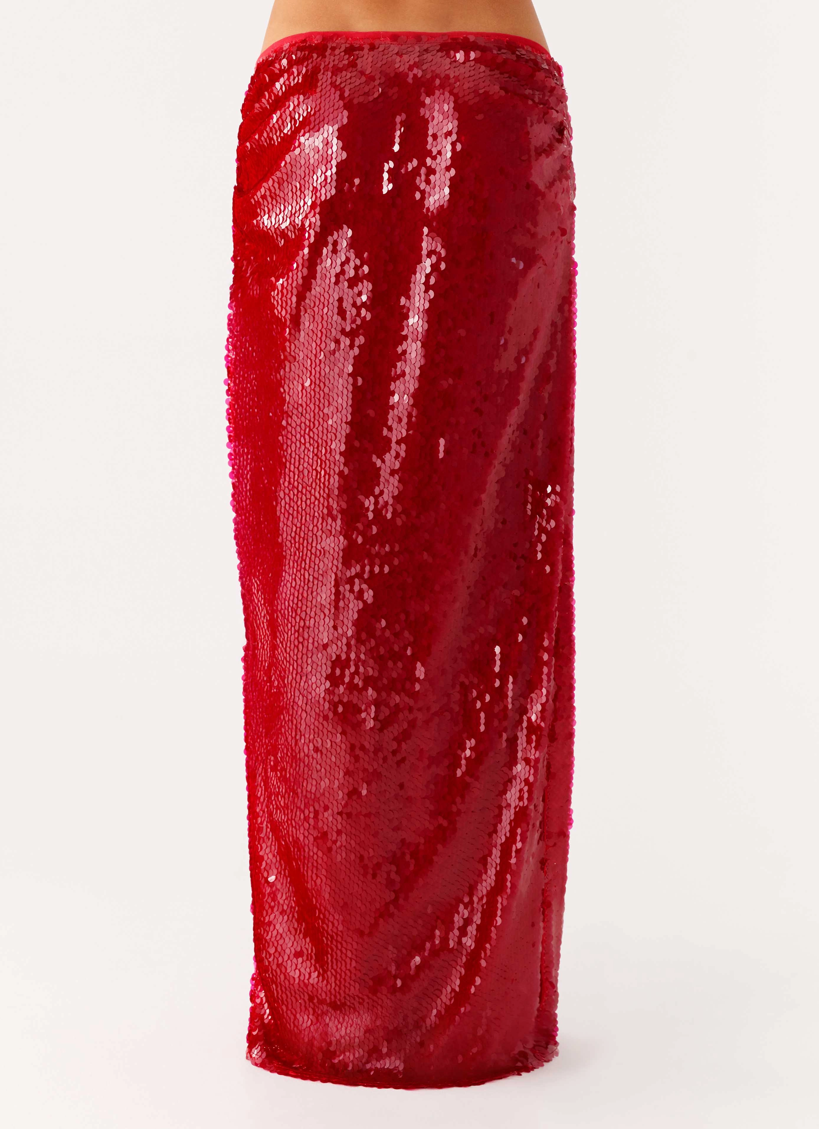 Mid Length Amosa Maxi Skirt - Fuchsia