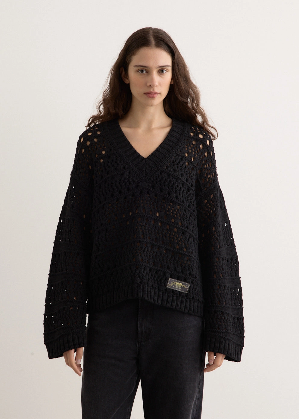 Durable Stitching Cotton Mix V-Neck