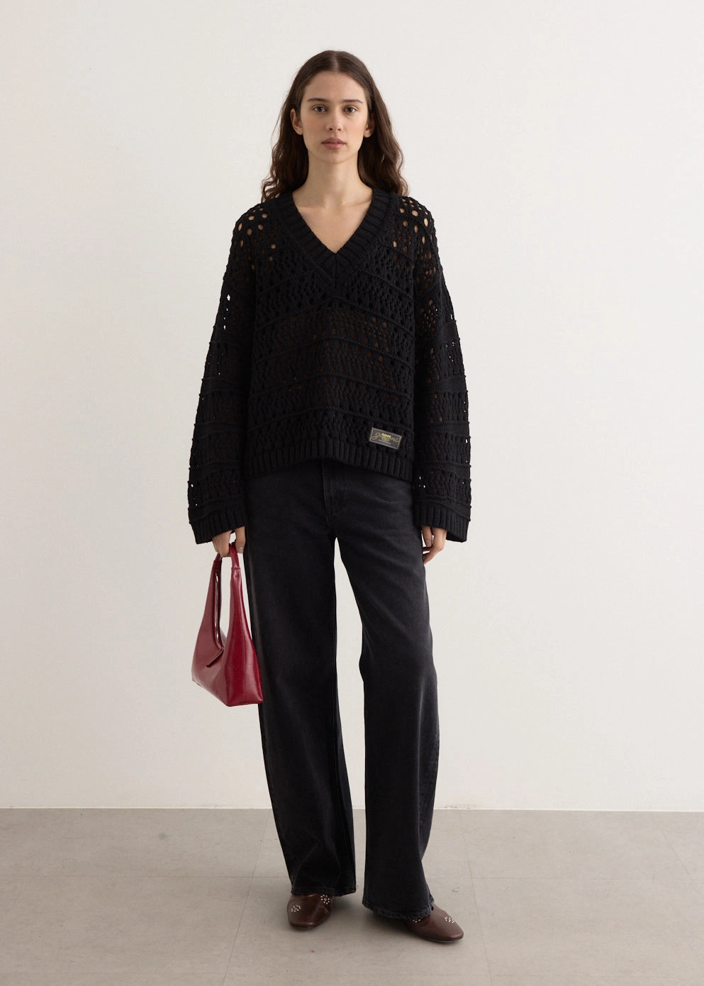 Transitional Wear Cotton Mix V-Neck