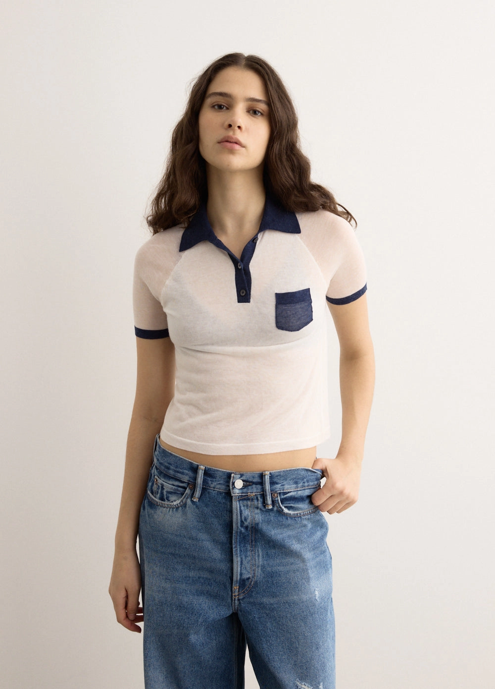 High Thread Count Short Sleeve V-Neck Sweater