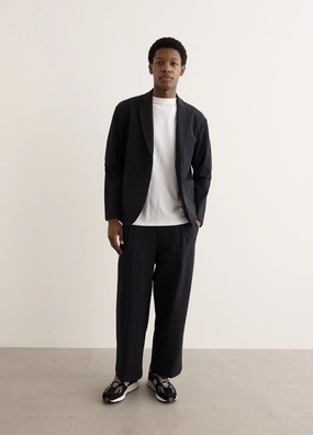 NB Grey Single Jacket Flat Lock Stitching Smart Casual Piece