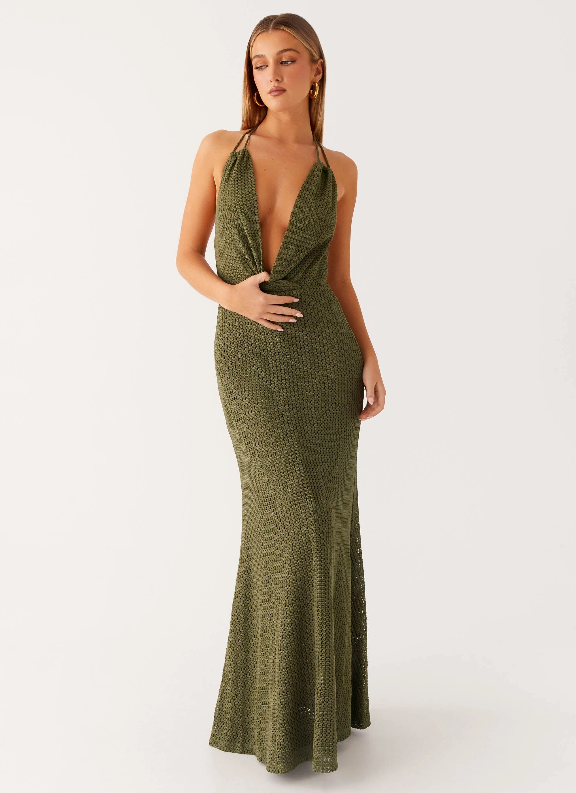 Formal Occasion Thora Maxi Dress - Olive