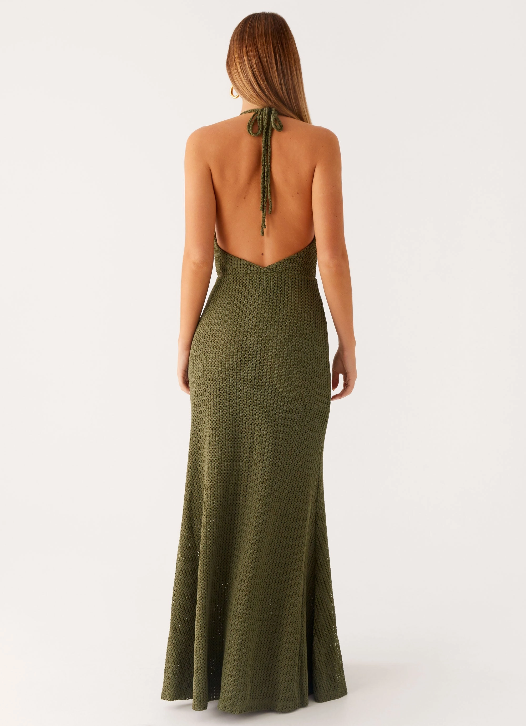 Thora Maxi Dress - Olive Limited-Edition Lace Fine