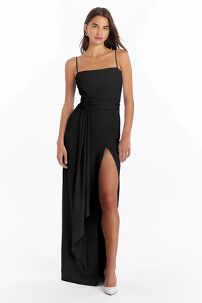 Vibe Choice Feminine Movement Isabel Maxi Dress in Black