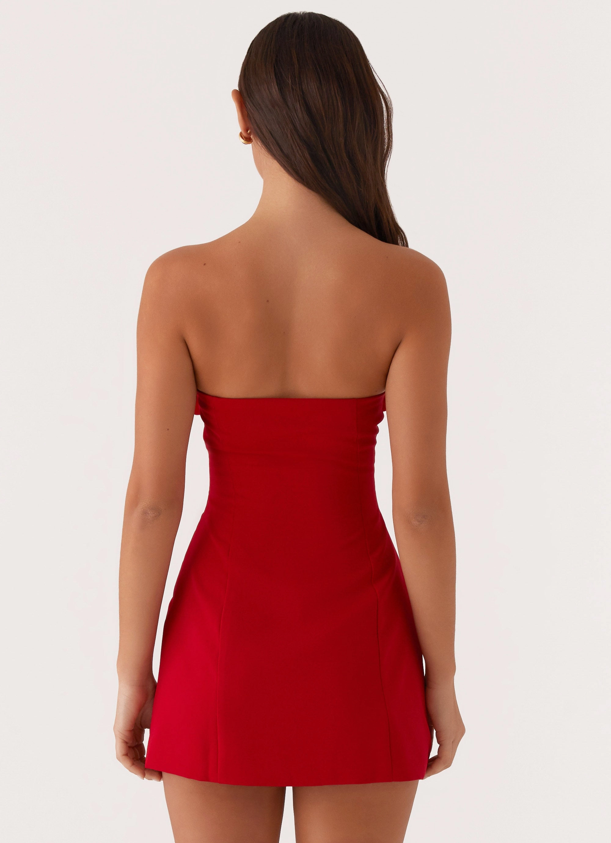 Patsie Strapless Mini Dress - Red All Timewear Trendy Appearance