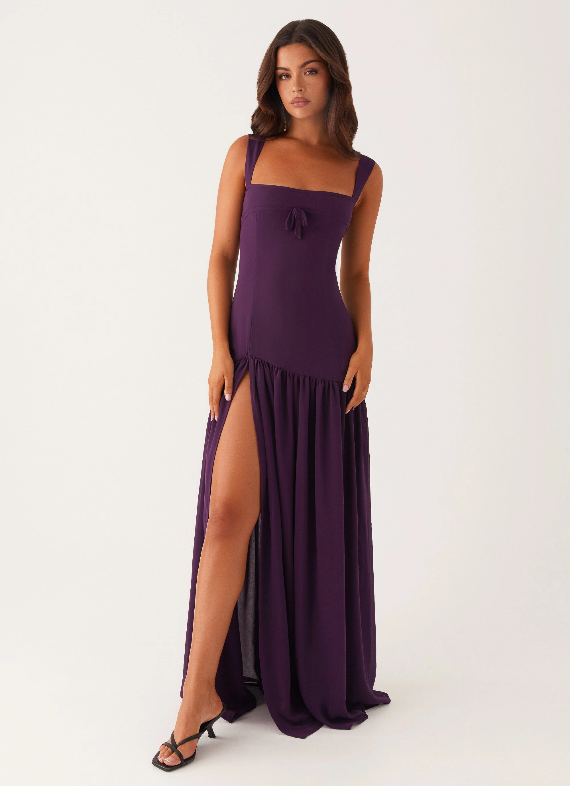Alberta Maxi Dress - Mulberry Balanced Texture