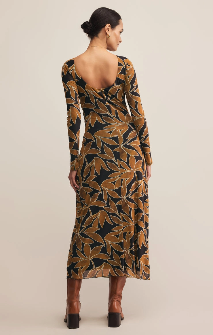 SPELLBOUND NOX FLORAL DRESS All-Day Comfort Wear Peach Tone