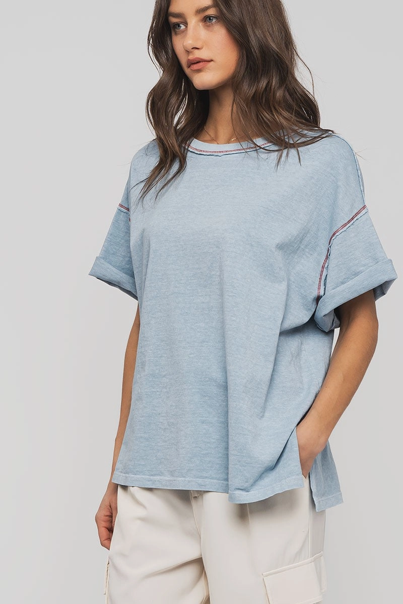 Timeless Oversized Tee - Blue Cozy Comfort Running Gear