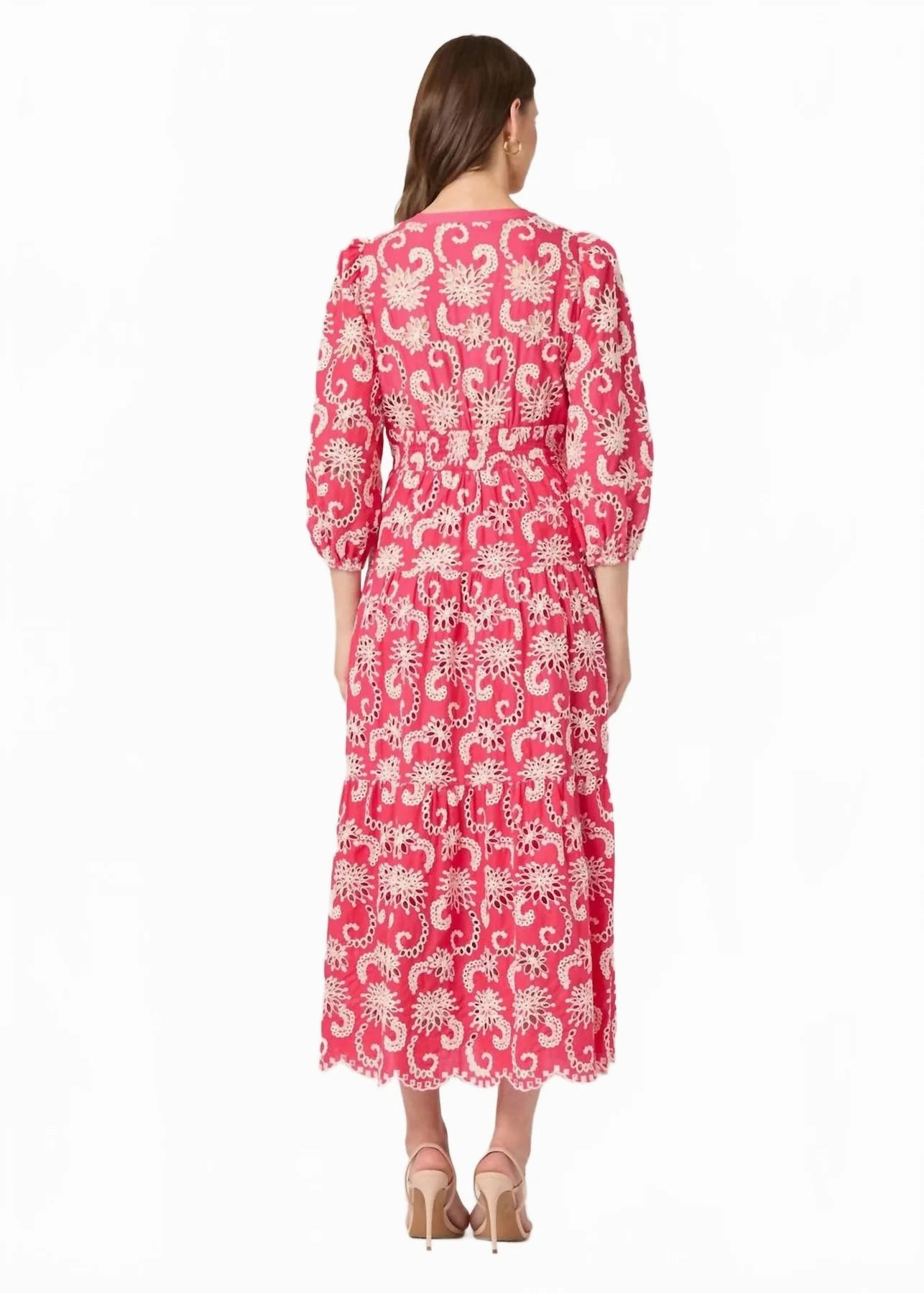 Sicily Dress in Raspberry/Ivory Poised Vibe Versatile dress for layering
