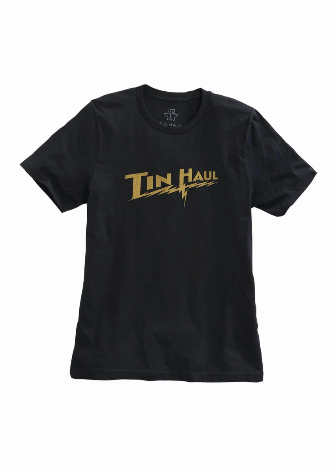 Street Style Sustainable production Tin Haul Mens Black 100% Cotton Lightening Bolt S/S T-Shirt