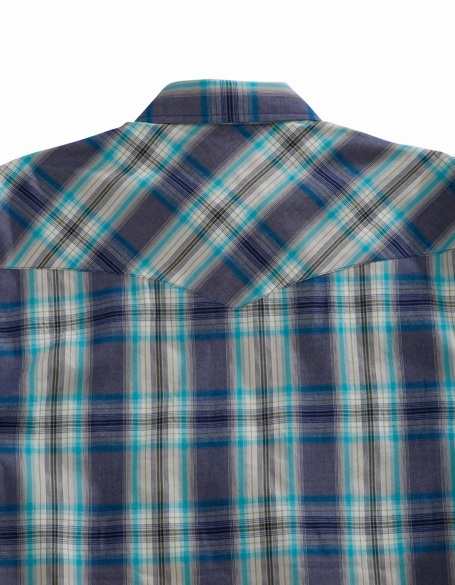 Smooth Texture Eco Friendly Material Tin Haul Mens Blue 100% Cotton Grid Plaid L/S Shirt