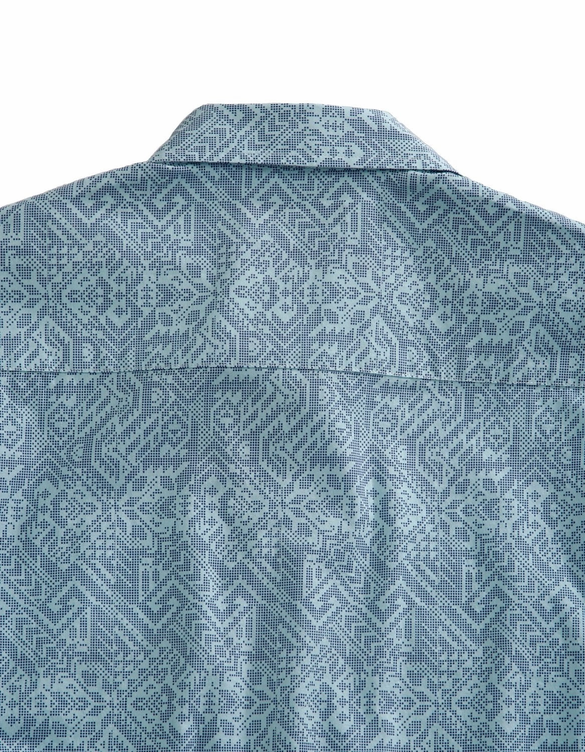 Tin Haul Mens Dot Matrix Aztec Blue 100% Cotton L/S Shirt Holiday Outfit