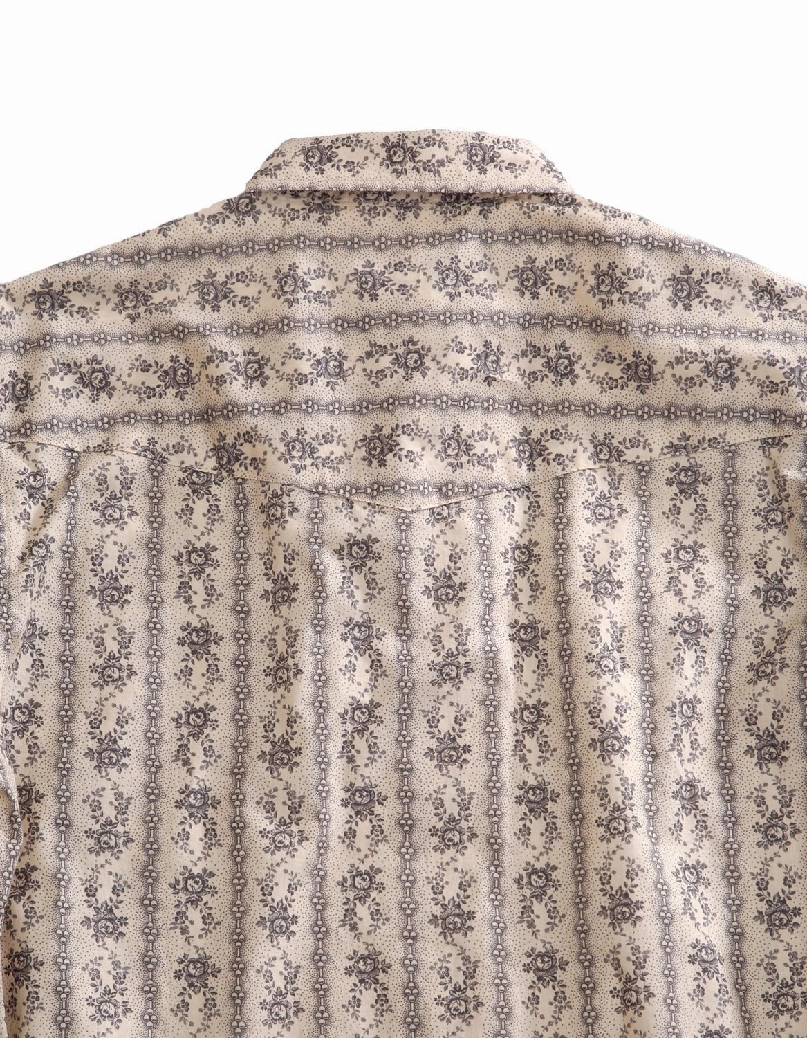 Tin Haul Mens Frontier Wallpaper Grey 100% Cotton S/S Shirt Yoke Design Polo Style