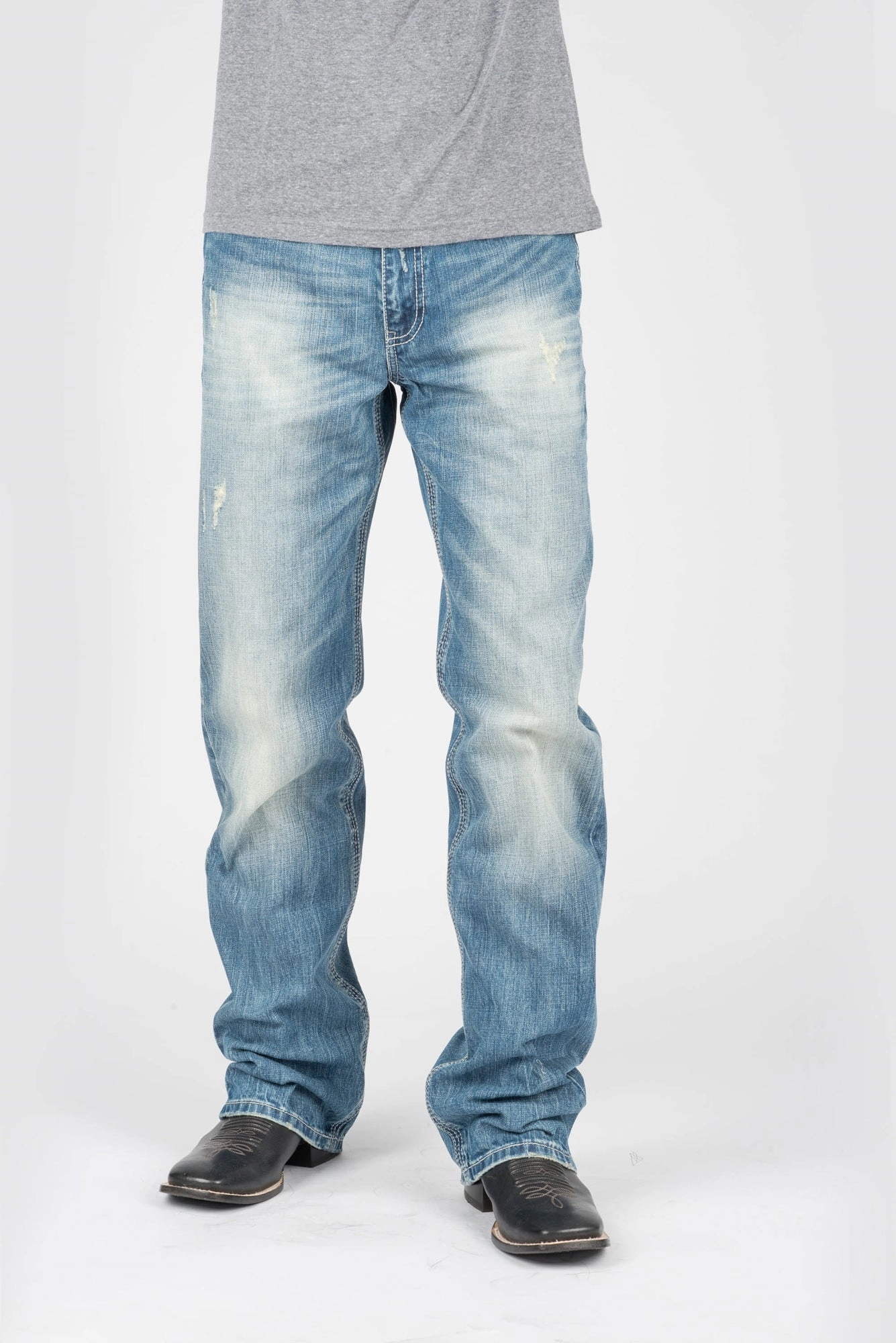 Straight Leg Fashion Uniform Tin Haul Mens Regular Joe Loop Back Blue 100% Cotton Jeans