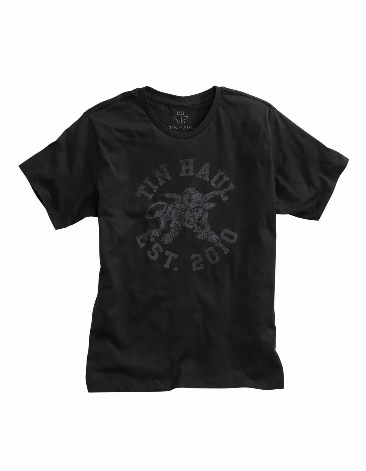 Must-Have Item Tin Haul Unisex Black 100% Cotton Angry Bull S/S T-Shirt